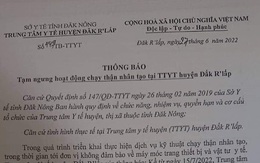 Thu hồi thông báo dừng chạy thận do trung tâm y tế huyện tự ý ban hành