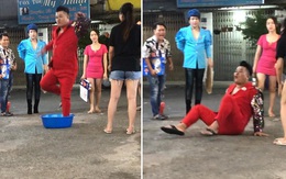 Chàng trai đu trend lướt ván ngã dập mông