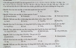 Đề thi môn hóa học kỳ thi tốt nghiệp THPT 2022