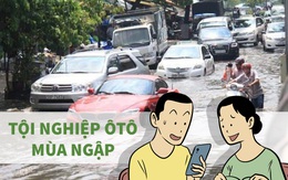 Tội nghiệp mấy chiếc xe sang, mưa ngập bị thủy kích hết!