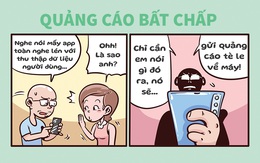 Quảng cáo cầm đèn chạy trước... phụ thân