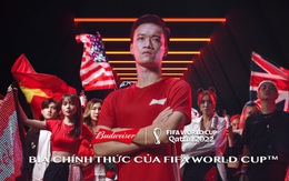 Hoàng Đức cùng Messi - Neymar - Sterling trong chiến dịch  FIFA World Cup  2022 của Budweiser