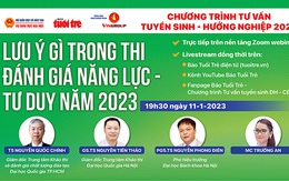 Tối 11-1, tư vấn tuyển sinh - hướng nghiệp trực tuyến:
Thi đánh giá năng lực năm 2023, lưu ý gì?