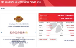 Giải thưởng Jackpot xổ số Power 6/55 lại vượt 100 tỉ đồng