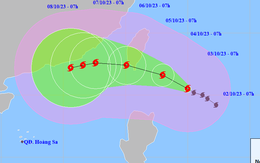 Bão Koinu mạnh cấp 15, giật cấp 17 đang hướng vào Biển Đông
