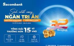 Sacombank tri ân khách hàng mừng sinh nhật lần thứ 32