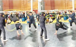 Chàng trai nhảy dây kiểu hip hop