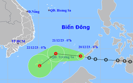 Áp thấp nhiệt đới hướng vào quần đảo Trường Sa