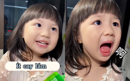 Bé gái dụ bố ăn đồ cay bất thành