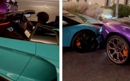 Đạp nhầm chân ga, húc Lamborghini Aventador bản siêu đắt tiền vào chiếc khác