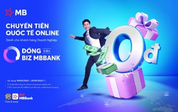 Tính năng chuyển tiền quốc tế online 0 đồng trên BIZ MBBank