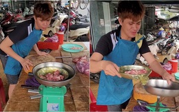 Khách phì cười với chàng trai bán thịt heo 'não cá vàng'