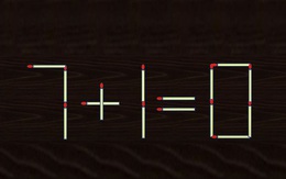 Di chuyển 1 que diêm để 7+1=0 thành phép tính đúng