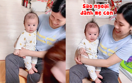 Bé trai bênh mẹ chằm chằm khi bà ngoại dọa đánh