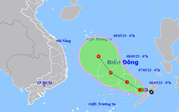 Áp thấp nhiệt đới hướng về Hoàng Sa