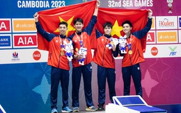 Tuyển bơi lội nam xuất sắc bảo vệ 2 huy chương vàng SEA Games