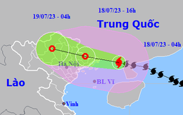 Bão số 1 suy yếu, 7h sáng tâm bão cách Móng Cái 100km