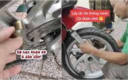 Vợ khóa xe chống trộm khiến chồng khóc thét