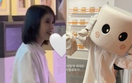 IU chiều fan hết cỡ, đội mascot kẹo dẻo đi giao lưu