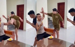 Cười sảng với hậu trường 'vợ bất lực vì chồng tay nhanh hơn não'