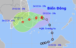 Bão số 10 hướng về biển Phú Yên đến Bà Rịa rồi suy yếu