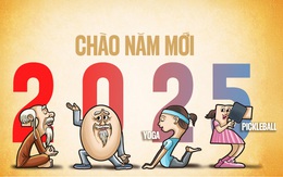 Gia đình yêu thể thao chúc mừng năm mới 2025