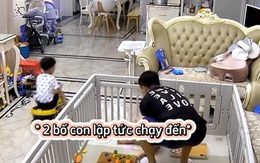 Tan chảy với phản ứng của hai bố con khi thấy mẹ bị ngã