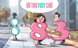 8 tháng 3 ở vũ trụ font chữ