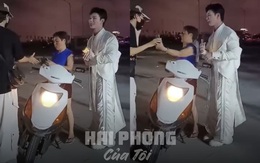 Dân mạng mê luôn cô hàng nước Hải Phòng vượt tắc đường chở Erik đến lễ hội