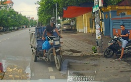 Chàng trai gặp nạn khi trổ tài lùi xe ba gác