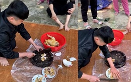 Về ra mắt nhà bạn gái, chàng trai chặt gà làm vỡ bát