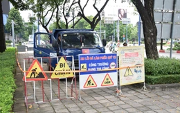 Thi công làn đường ưu tiên cho xe đạp trên đường Mai Chí Thọ