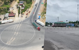 Lắp tạm cọc tiêu phản quang tại nút giao cao tốc Vạn Ninh - Cam Lộ sau phản ánh của Tuổi Trẻ