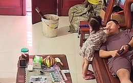 Con gái rượu có pha xử lý cực dễ thương khi làm vỡ bát
