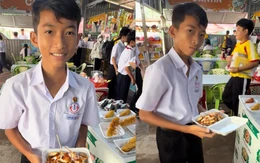 Bé trai nổi cáu vì bị chị bán bánh mì troll