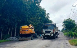 Đoạn quốc lộ 61 dài 10km ở An Giang được giặm vá tạm thời