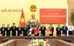 Chủ tịch Quốc hội Trần Thanh Mẫn chủ trì công bố các quyết định về công tác cán bộ