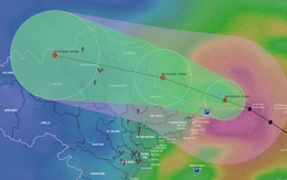 Tâm bão Matmo đang trên đất liền Trung Quốc, cách Quảng Ninh 50km
