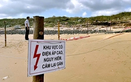 Cáp ngầm xuyên biển cấp điện cho đảo Lý Sơn bị triều cường gây sạt lở, lộ thiên