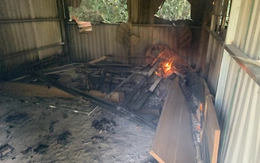 Trạm bảo vệ rừng bị đốt phá khi lực lượng cưỡng chế nhổ 10ha cà phê trồng trái phép