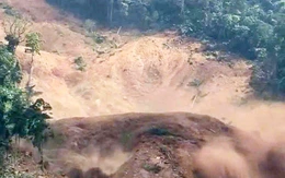 Không mưa vẫn sạt lở núi kinh khủng ở Đà Nẵng