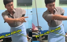 Chồng lầy lội khi chăm vợ sinh ở bệnh viện