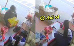 Nữ sinh trông tiệm tạp hóa bất lực khi bị cướp hai thùng bia