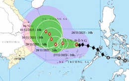 Bão số 15 mạnh lên cấp 10, giật cấp 12, dự báo hai kịch bản đường đi của bão