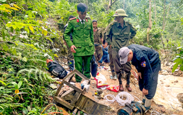 Thu giữ dụng cụ tại điểm khai thác vàng trái phép ở Hà Tĩnh