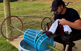 Chàng trai thiết kế 'máy giặt chạy bằng cơm' cực đỉnh