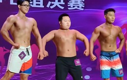 Anh trai 'bụng phệ' gây sốt khi đi thi thể hình