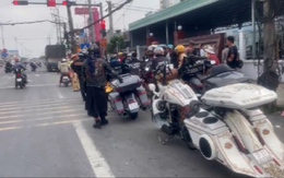 Đoàn mô tô phân khối lớn vi phạm nhiều lỗi trên quốc lộ 1 qua Đồng Tháp