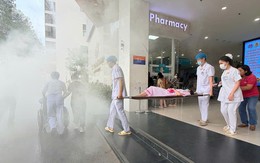 Bệnh viện Hùng Vương diễn tập chữa cháy tại khu vực có nhiều sản phụ