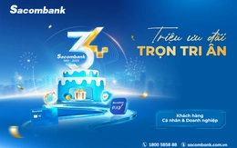 Tràn ngập ưu đãi xuyên suốt trong tháng 12 sinh nhật Sacombank